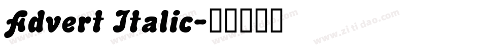 Advert Italic字体转换